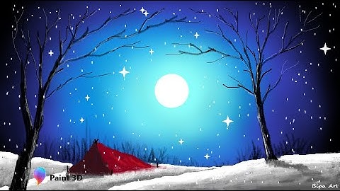 How to Draw - in computer| Paint 3D tutorial | Paint 3D | paint in computer | scenery drawing