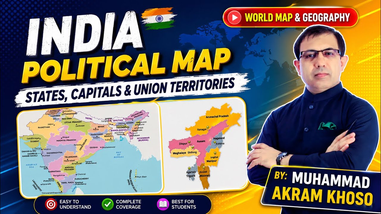 India Political Map States their Capitals and Union Territories | By ...