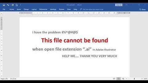 Error in adobe illustrator open file with extension AI