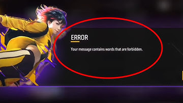 Free Fire Max Custom Room Your Message contains words that are forbidden Problem Solve