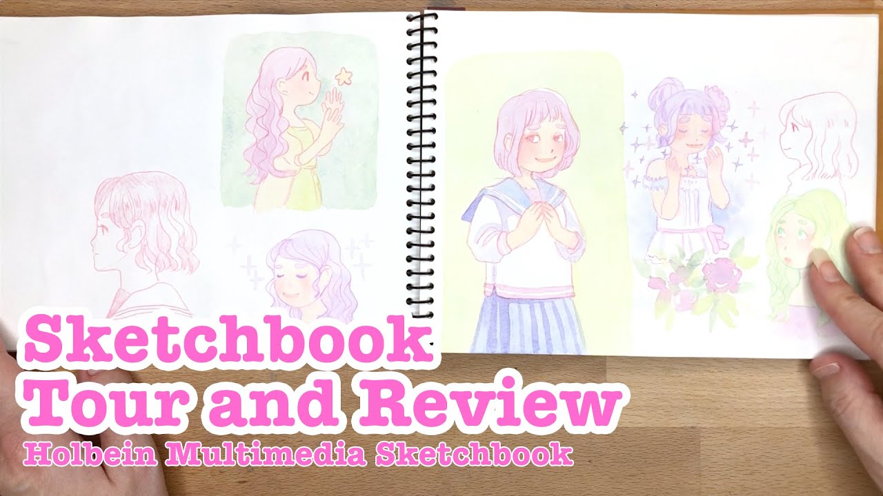 Sketchbook Tour and Review of Holbein Multimedia Sketchbook 