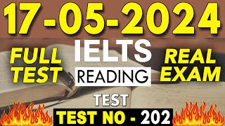 IELTS Reading Test 2024 with Answers | 17.05.2024 | Test No - 202