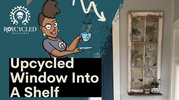 Upcycled Window - summer porch decor 2022 - Reverse Decoupage