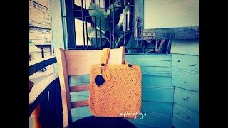 Cách móc túi xách/Túi xách handmade họa tiết quả trám/How to crochet shoulder bag