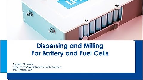 2025 05 13 EDT Dispersion 2025 – Dispersing & Milling for Battery & Fuel Cell Manufacturing
