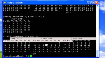Calendar command cal)