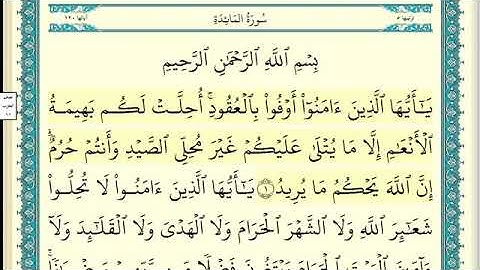 سورة المائدة(٥)ياسر الدوسري