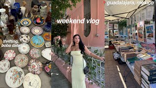 a weekend in my life in mexico 🇲🇽 | thrifting, boba date, new books