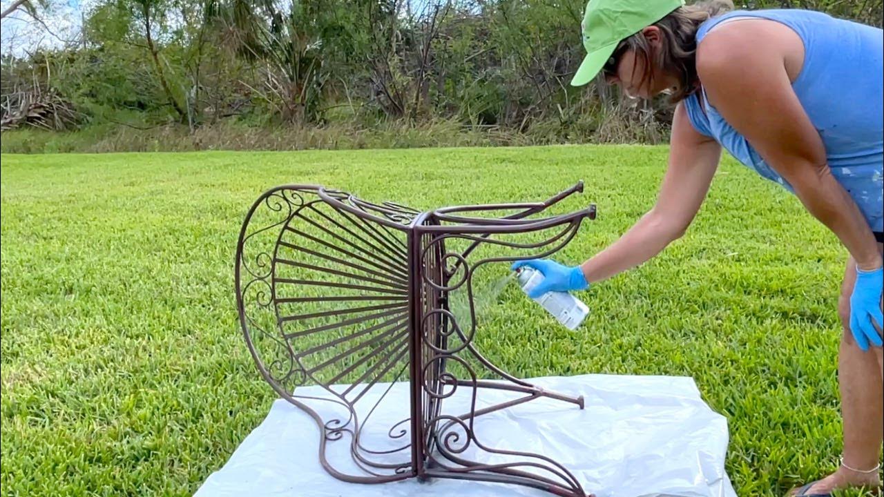 How to Get Rust Off of Metal Furniture Chair Makeover Garbage to