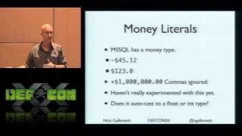 DEF CON 20 New Techniques in SQLi Obfuscation Nick Galbreath