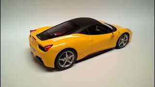 Ferrari 458 italia yellow with black roof 1/18 scale by bbr models