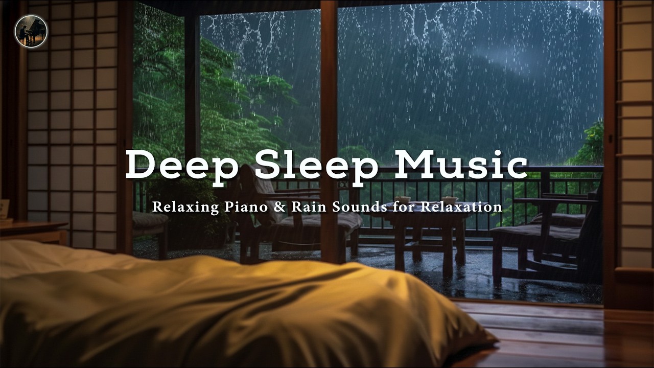 3 Hours of Rain Sounds with Soft Piano 🎶 Rainy Day Sleep Music for ...