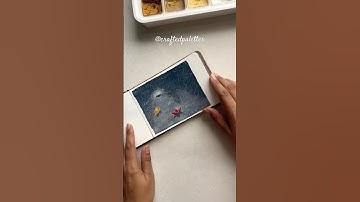 🌧️Rainy day gouache painting✨| Rainy day gouache illustration⛵️| Art journal with me