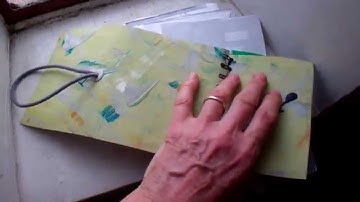 Junk journal or art journal, made from security envelopes, Cinch, gift for Ann