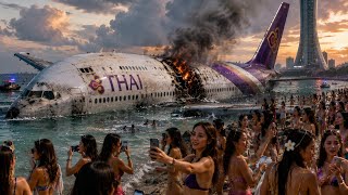 Thai Airways Emergency Sea Crash Near Coastal Tower! 😱 Massive Rescue Operation | GTA 5 screenshot 5