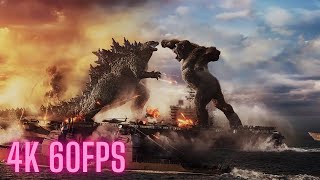 Godzilla vs  Kong || Interval First Fight Scene ( Ocean Battle  )  Movie CLIP 4K 60fps ||