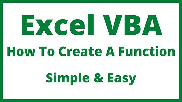 Excel VBA - How To Create A Function - Simple & Easy