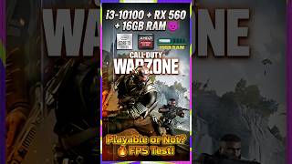 i3-10100 + RX 560 + 16GB RAM 😈 Call of Duty: Warzone Benchmark 🔥 Playable or Not? FPS Test!