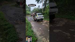 This Car Dared to Drive Through This Bad Road to Reach #offroadchallenge #extremeload