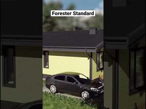 Проект одноэтажного каркасного дома 100 кв.м. с террасой. Forester Standard #shorts