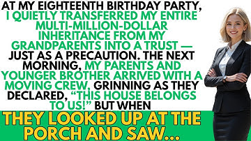At 18, I quietly put my inheritance in a trust. Next morning, they took my house—and saw who was in.