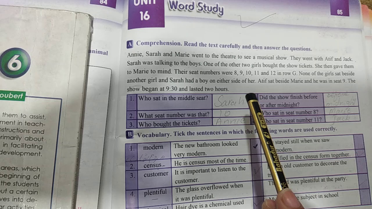 Grade Six, English Literature , Unit # 16 , Pg # 85 - YouTube