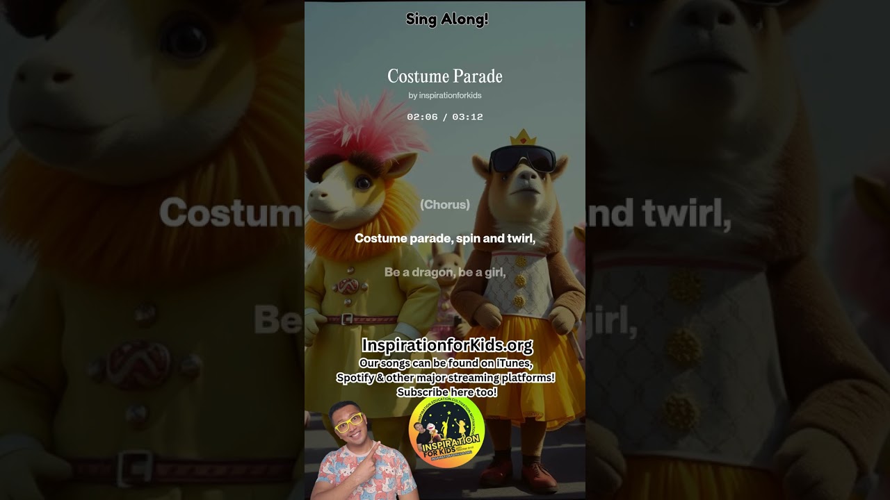Music Video to Sing Along to; Costume Parade - with Inspiration for Kids!