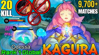 9,700  Matches Kagura 20 Kills Gameplay - Top 1 Global Kagura by Odessà. - Mobile Legends
