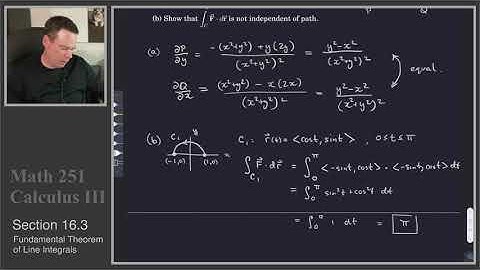 Math 251 - Section 16.3 - Fund Thm for Line Integrals (4 of 4)