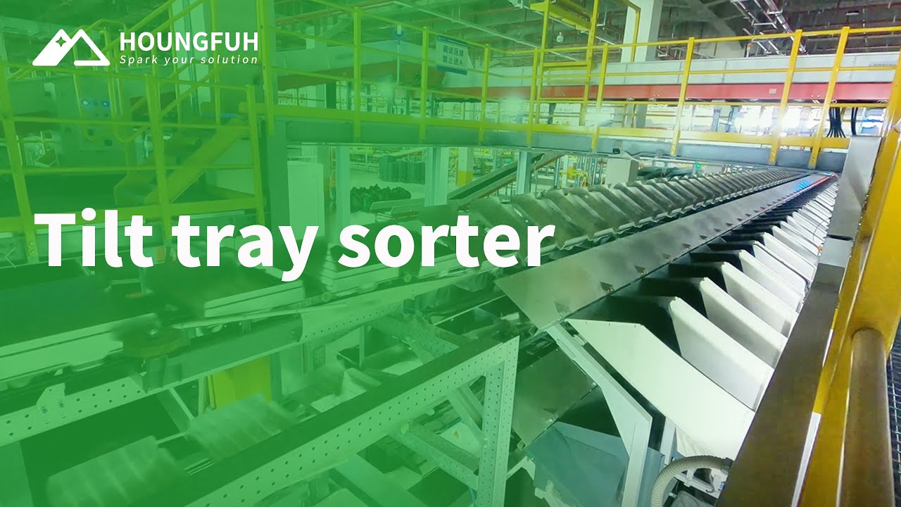 Tilt tray sorter:Ingenious dual-sided tilting mechanism