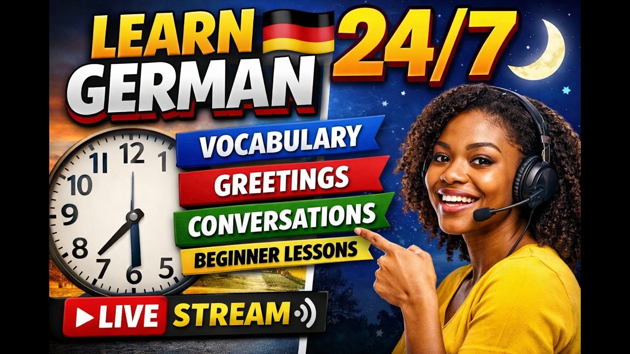 Learn German 24/7 🇩🇪 | Basic German for Beginners | Vocabulary ...