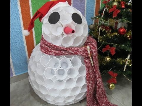 Decoração de Natal - Boneco de Neve - YouTube