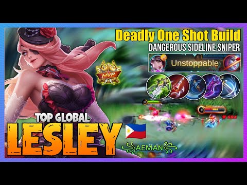 Lesley Dangerous Sideline Sniper - Lesley Hyper Carry [ Top Global Lesley ] - Mobile Legends @MobaHolic