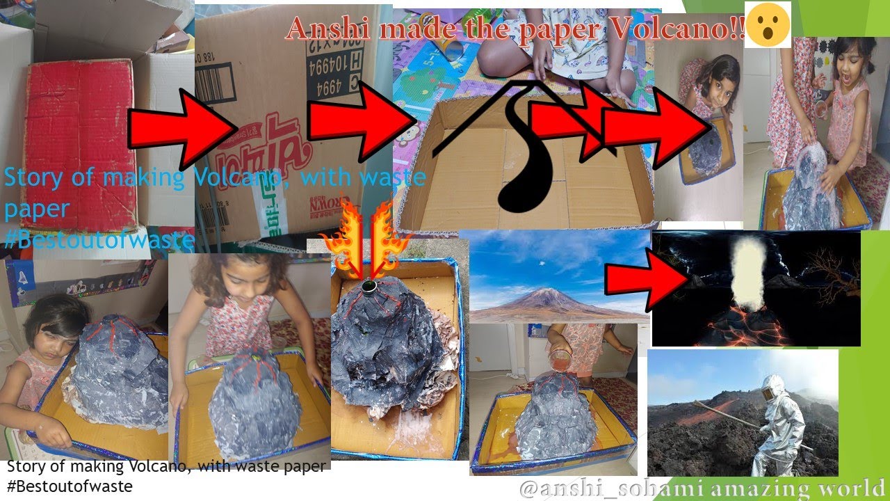 How to make a Volcano DIY Science Experiment!!! - YouTube