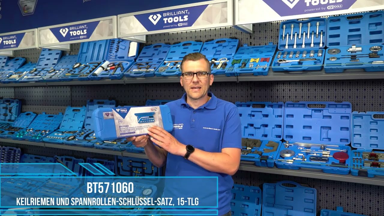 Brilliant Tools Keilriemen und Spannrollen-Schlüssel-Satz, 8-tlg - BT571050, Einzelteile, Motoreinstellwerkzeuge, KFZ-Spezialwerkzeuge, Werkzeuge