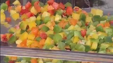 Hobart FP250 3/8" Soft Dicer Plate Dicing Peppers