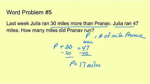 Equations - One and Two Step Word Problems