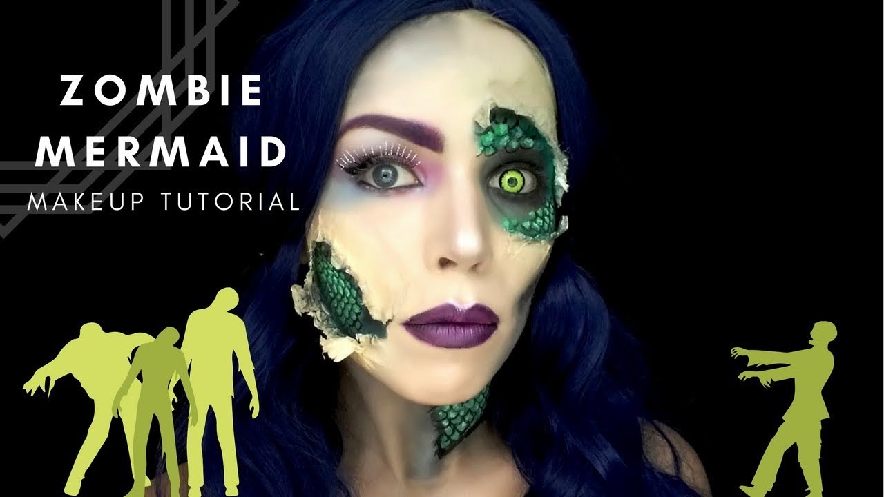 Zombie Mermaid Halloween Makeup Tutorial YouTube