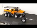 Avtoros Shaman 8x8 Truck VS Treadmill with obstacles. Lego Technic CRASH Test