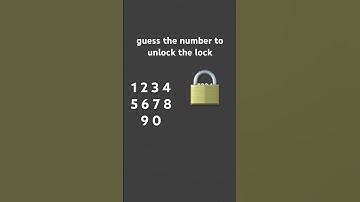 guess the number to open the lock! #youtuber #youtubeshorts #ytshorts #viralshort #viral