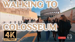 Walking the Road to Rome Colosseum, 2019 Italy 4K