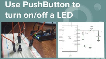 04-Use a pushbutton to turn on-off an LED using Arduino Uno Rev3