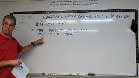 Quadratic Optimization Word Problems