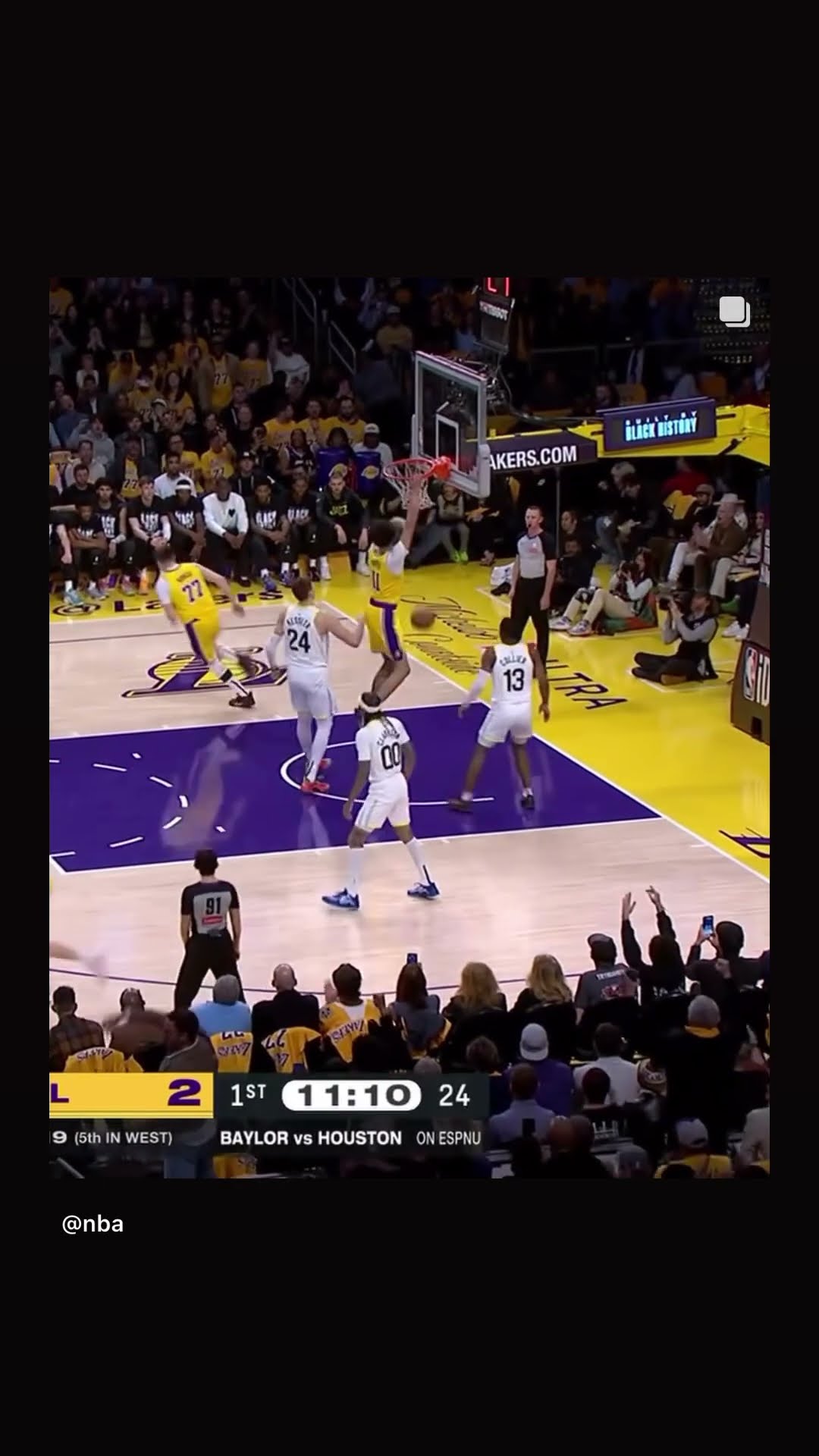 Luka’s first lob as a Laker #hoodnews #lukadoncic #lakers #nba #trending #viralvideo #basketball #us