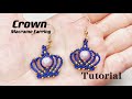 #HOW TO MAKE CROWN EARRING#HOW TO MAKE#crown # TURORIAL#MACRAME EARRING#DIY