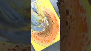 Stunning Fire and Ice Acrylic Pour Painting