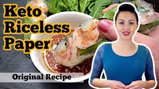 Keto riceless paper for your Vietnamese fresh spring rolls | Original recipe