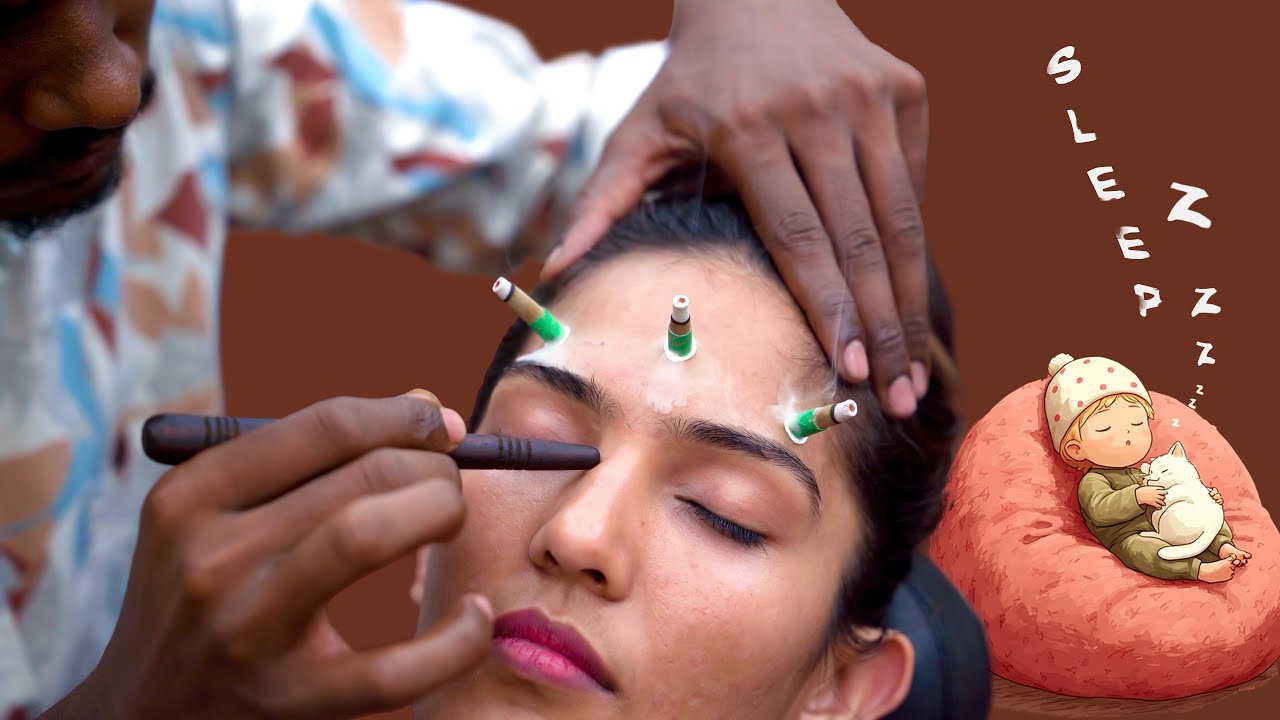 Stress Relief Forehead Massage ASMR | Indian Massage