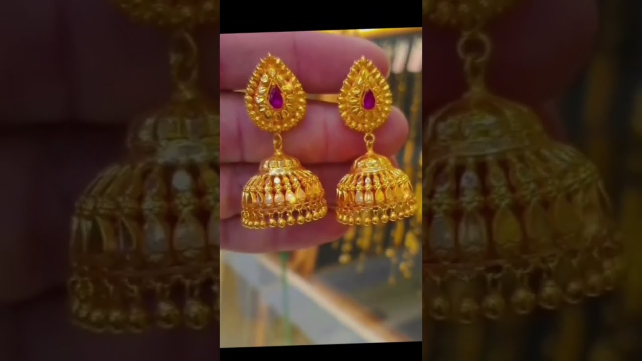 2 Gram Gold Earrings 22 Carat YouTube 2 Gram Gold Earrings 22 Carat YouTube
