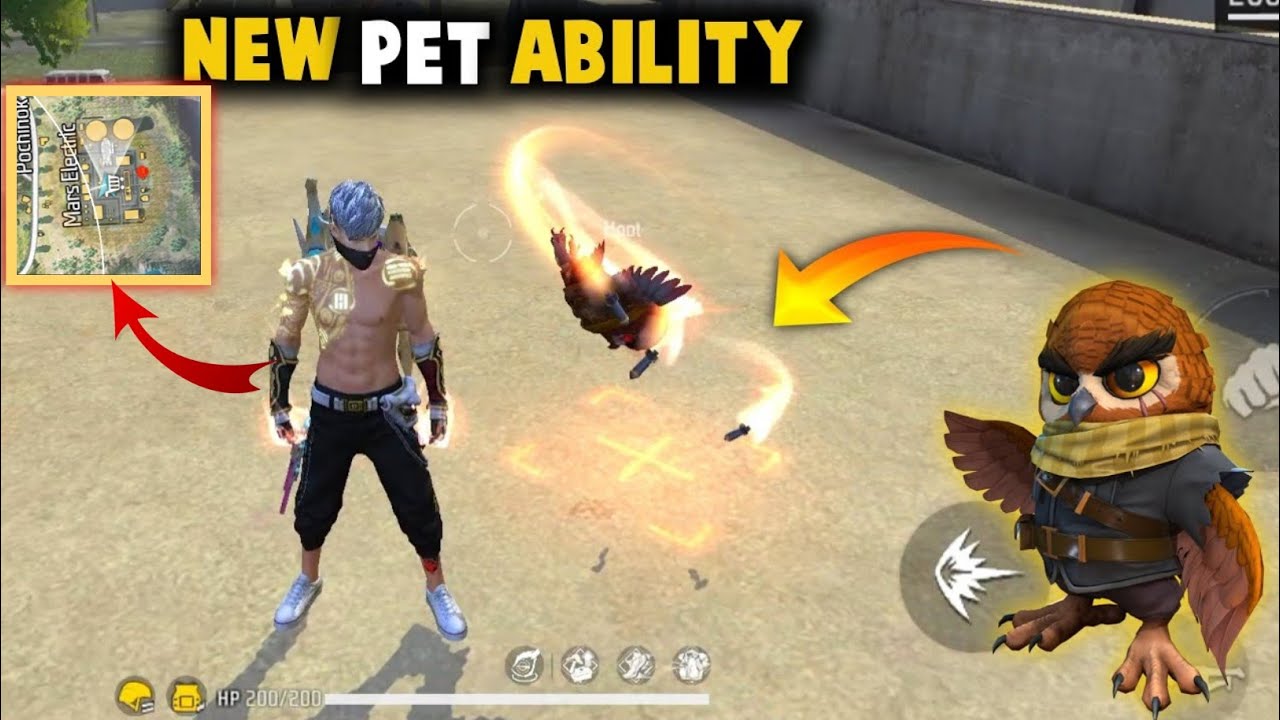 NEW HOOT PET ABILITY TEST IN FREE FIRE | HOOT PET SKILL - GARENA FREE FIRE